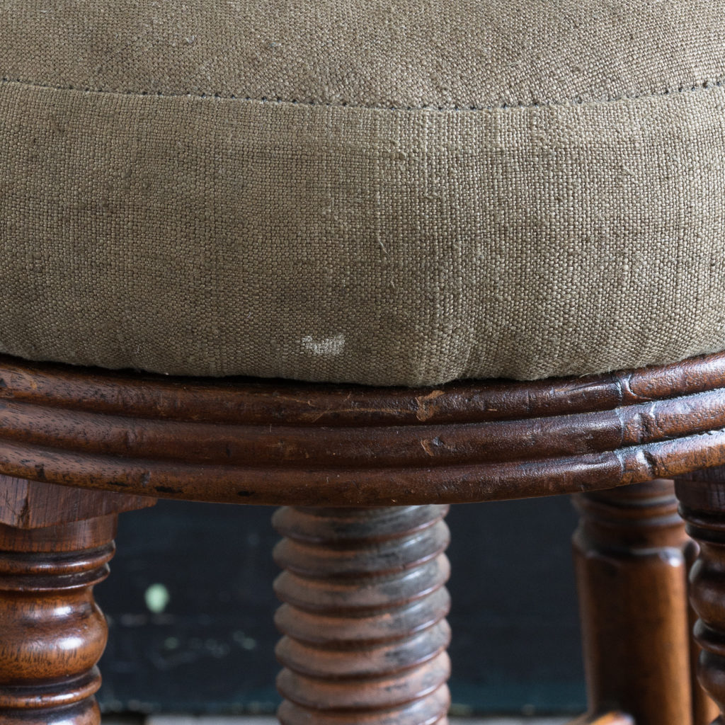 Early nineteenth century mahogany piano stool,-120372