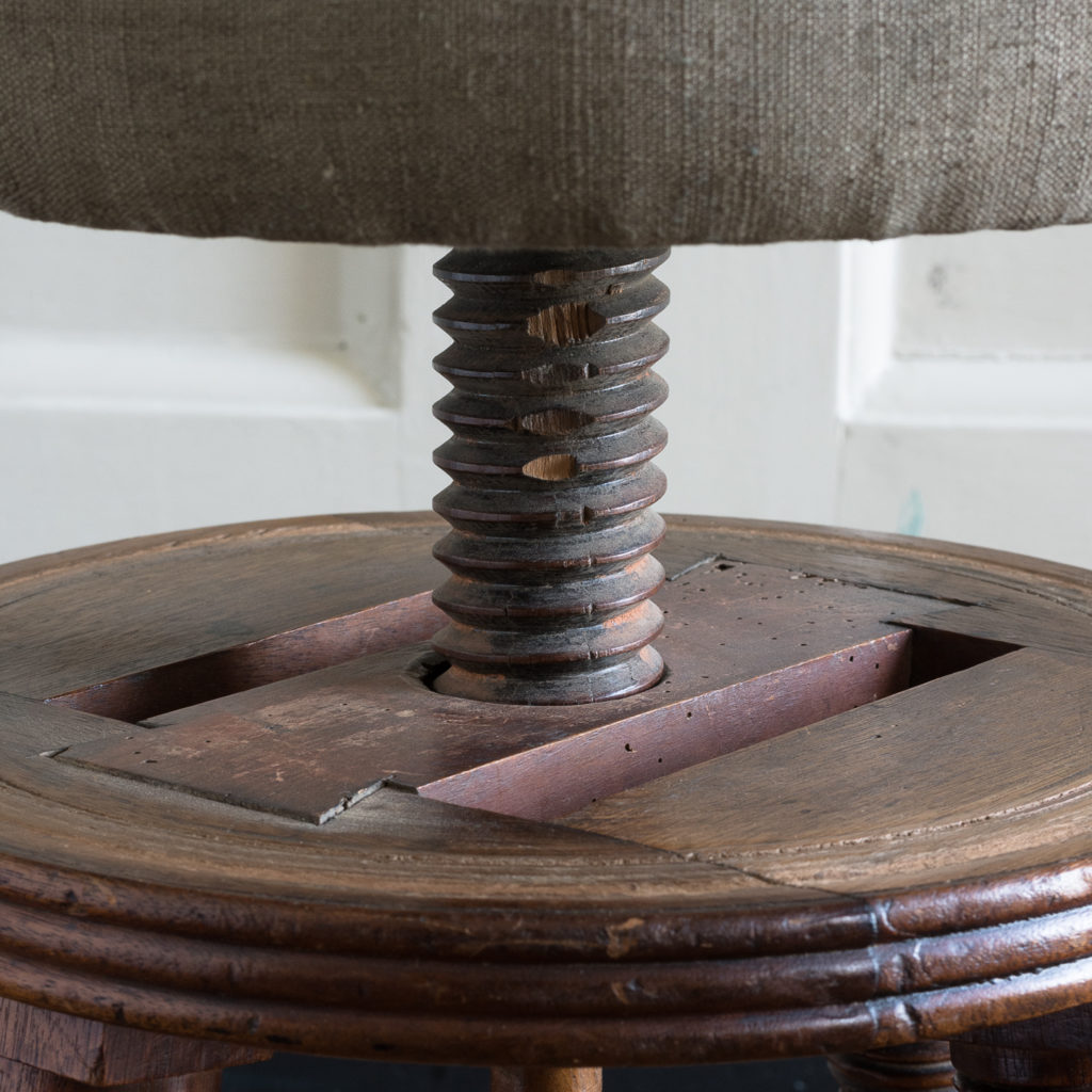 Early nineteenth century mahogany piano stool,-120376