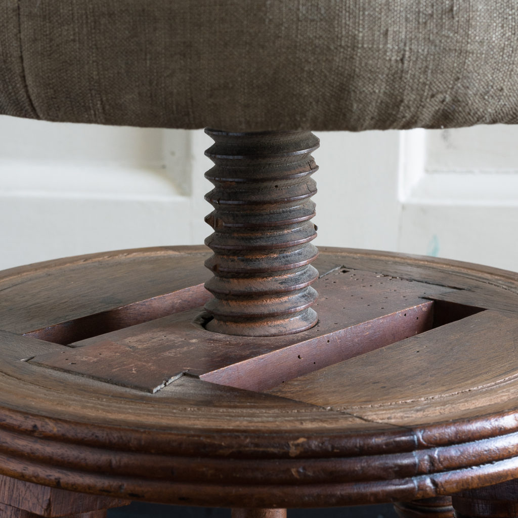 Early nineteenth century mahogany piano stool,-120380