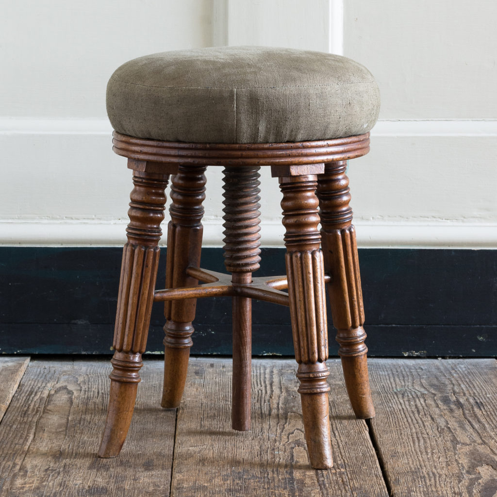 Early nineteenth century mahogany piano stool,-120378