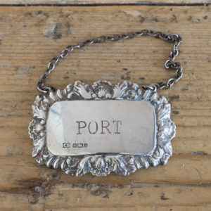 Silver decanter label,-0