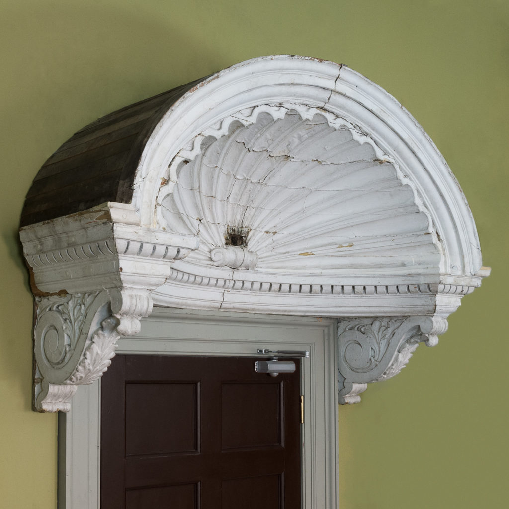 Queen Anne style shell door hood,-0