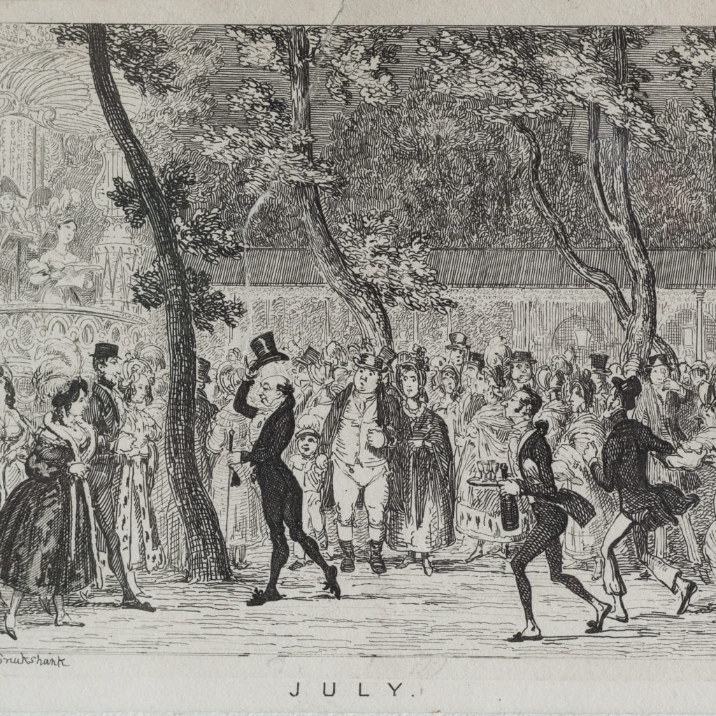 July, published c1835 for George Cruikshank’s London Almanack-120550