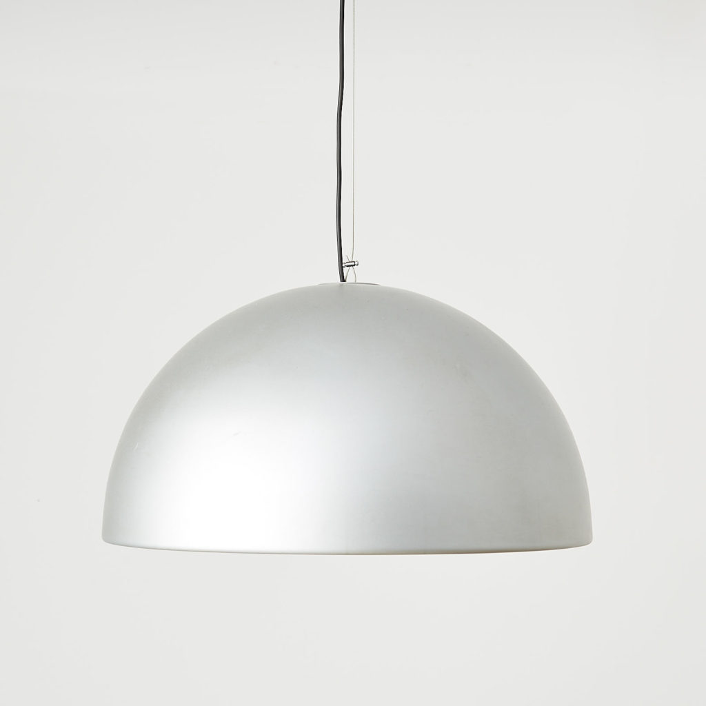 Silver dome pendant light, -0