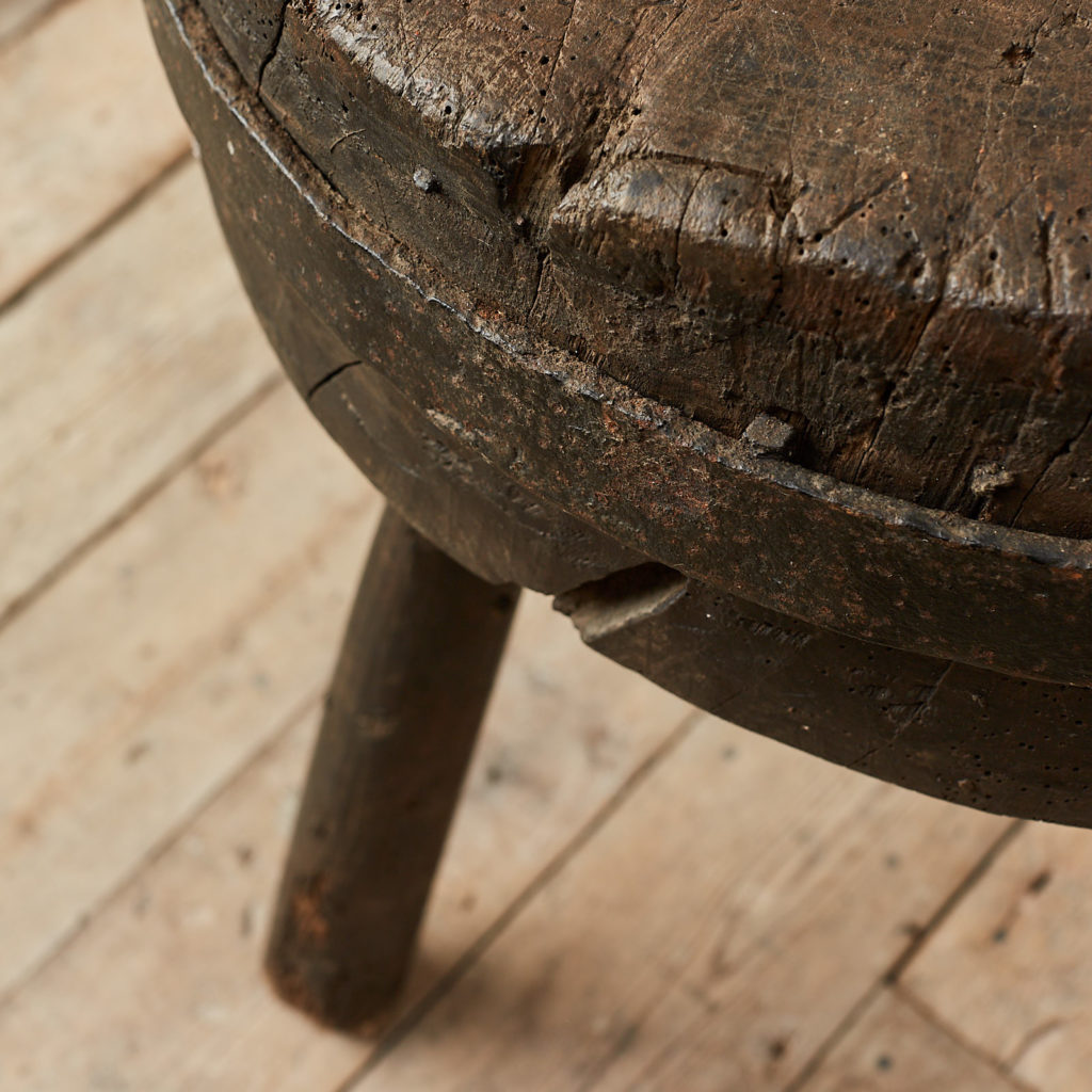 Antique elm chopping block,-121685