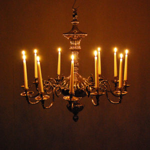 brass chandelier