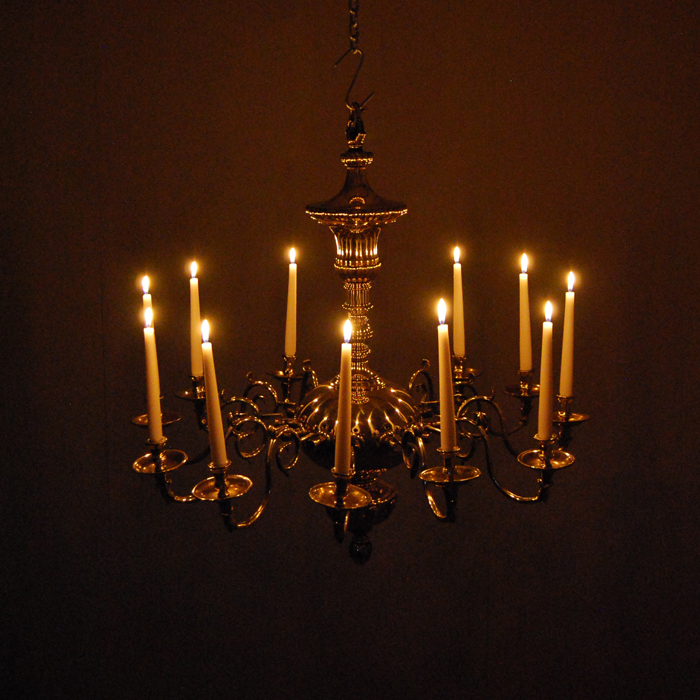 brass chandelier