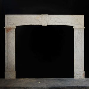 A rare George I Carrara marble chimneypiece, -0