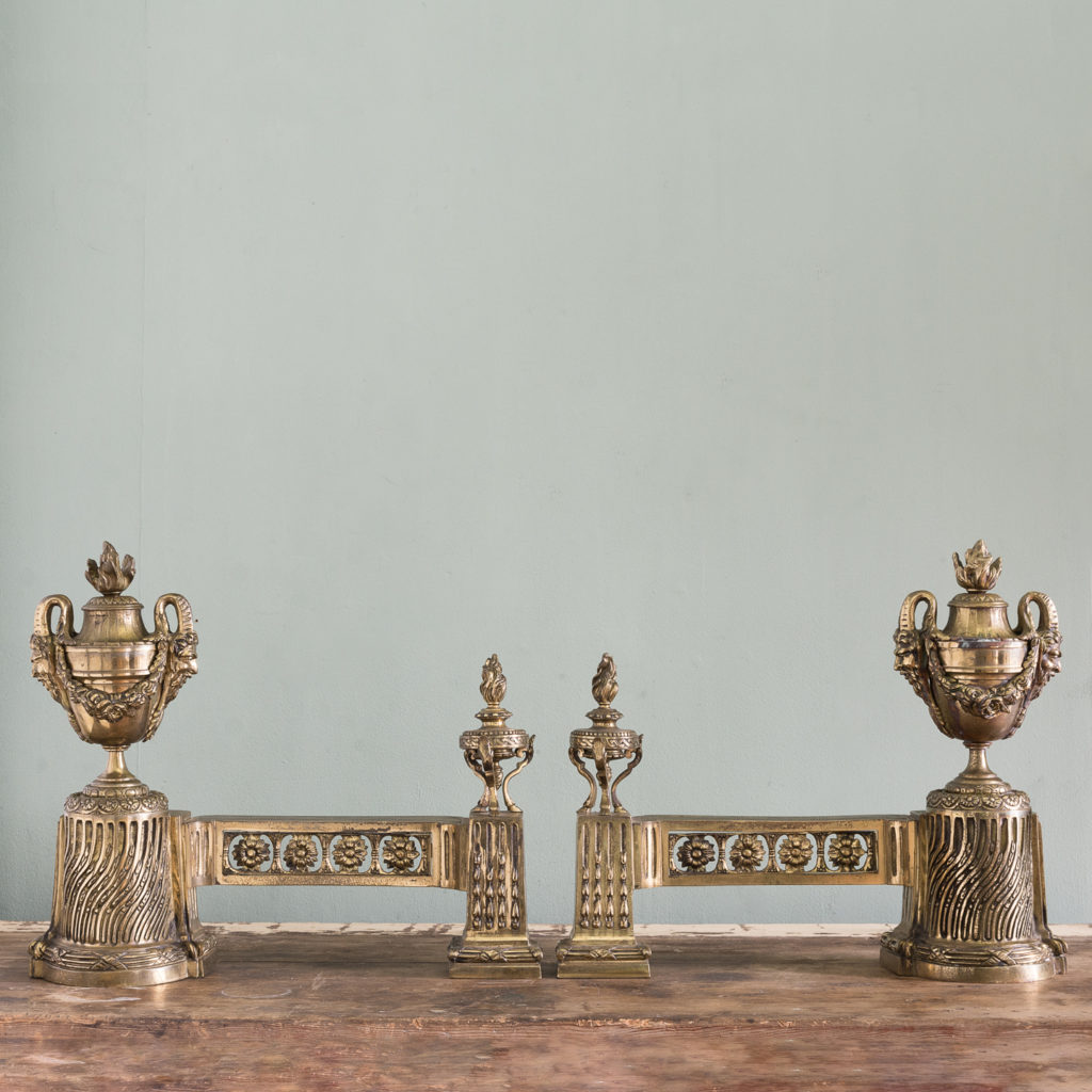 Pair of nineteenth century French chenets,-0