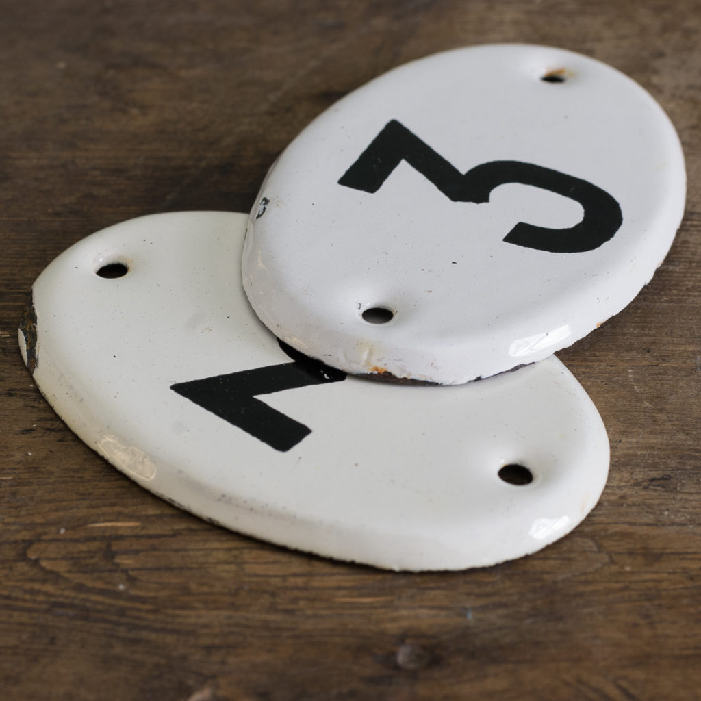 French enamelled house numbers,-121390
