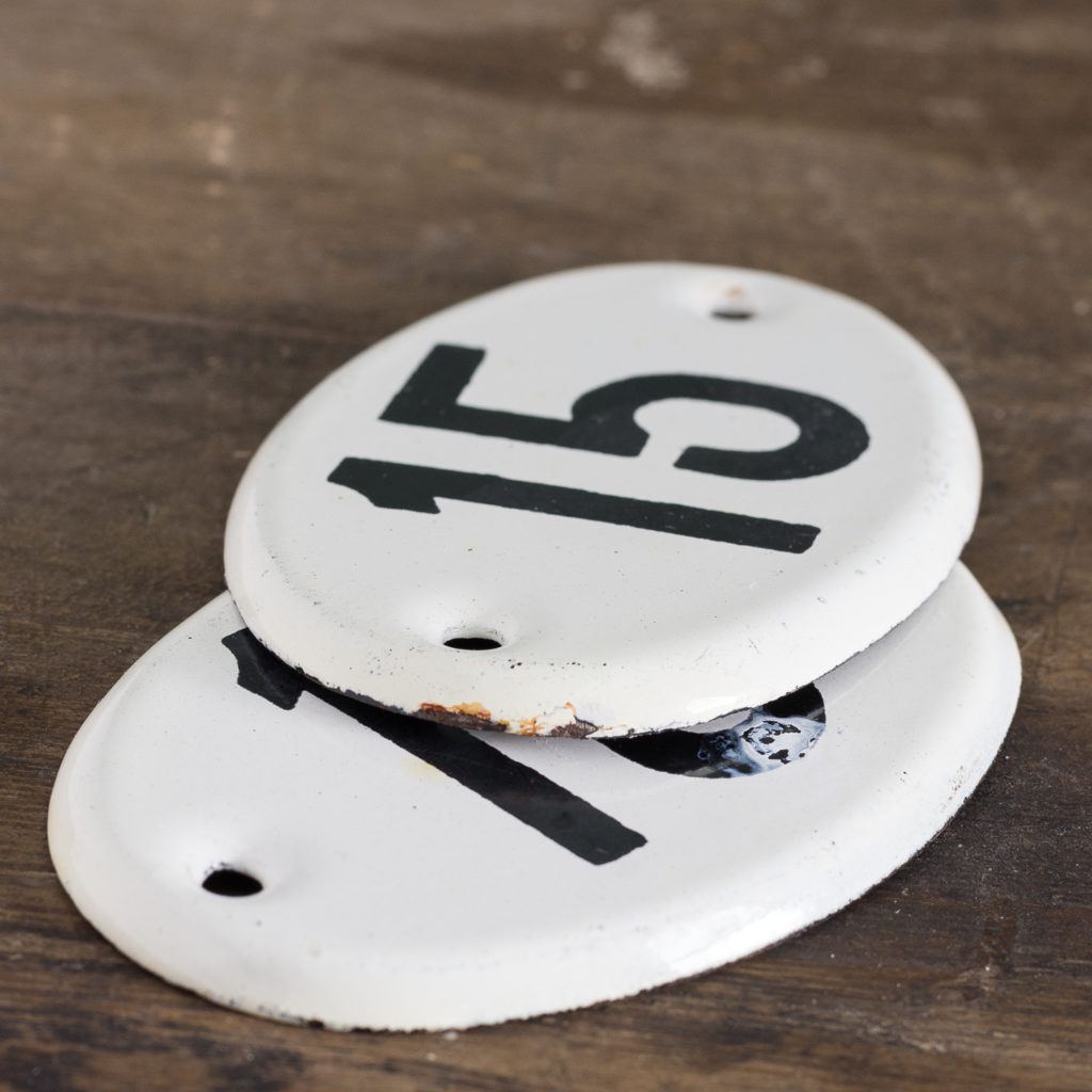 French enamelled house numbers,-121433