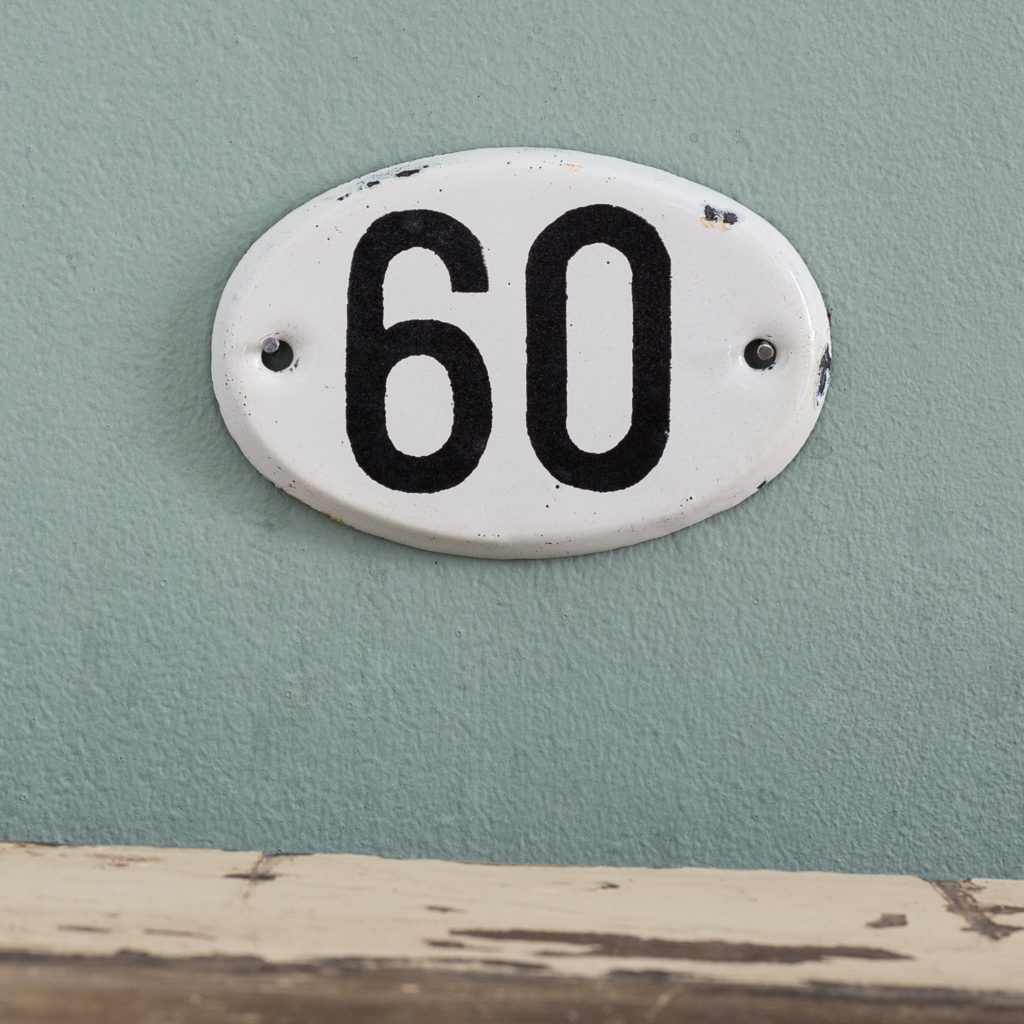 French enamelled house numbers,-0