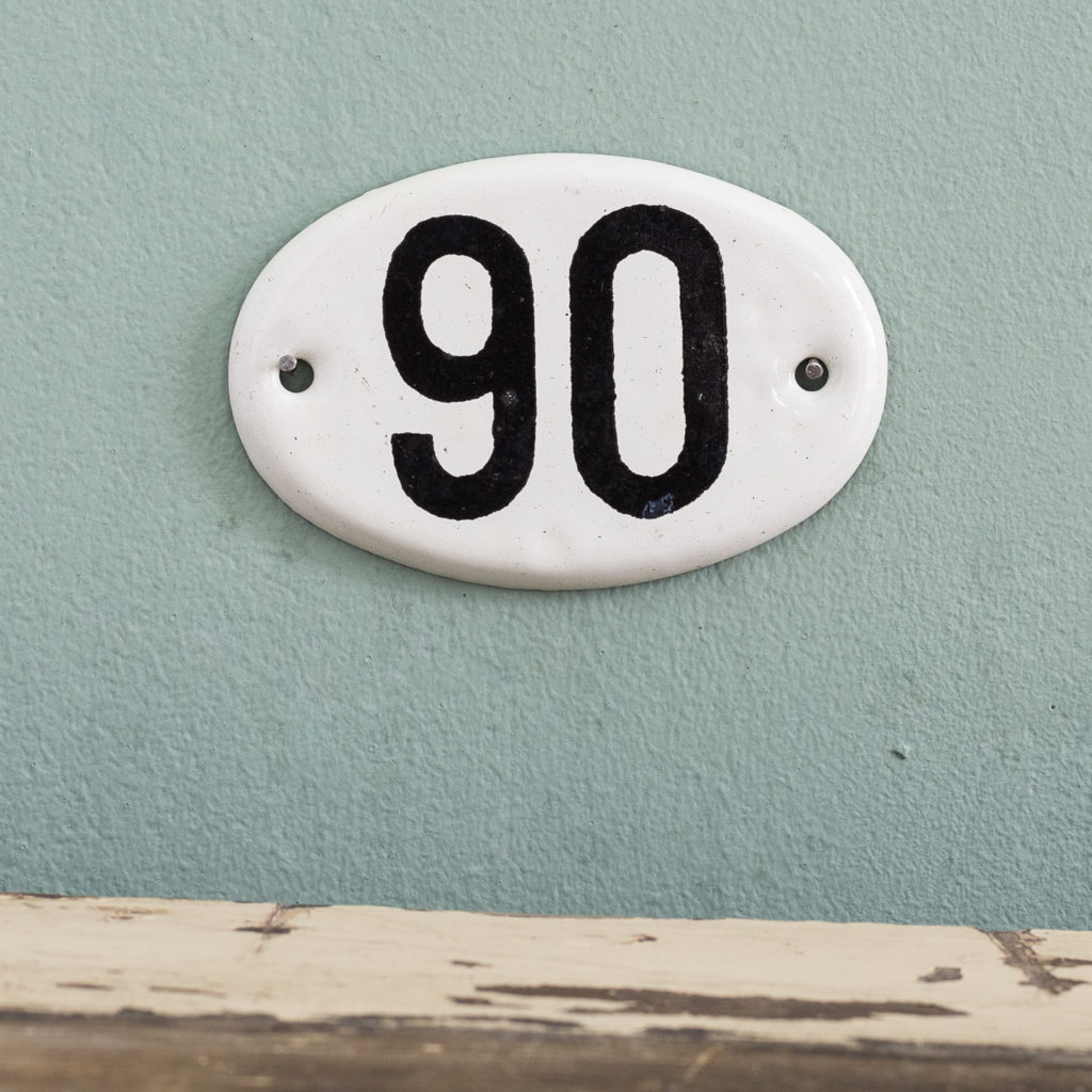 French enamelled house numbers,-0