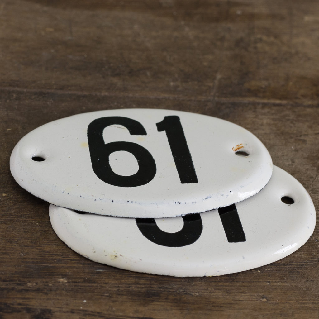 French enamelled house numbers,-121496