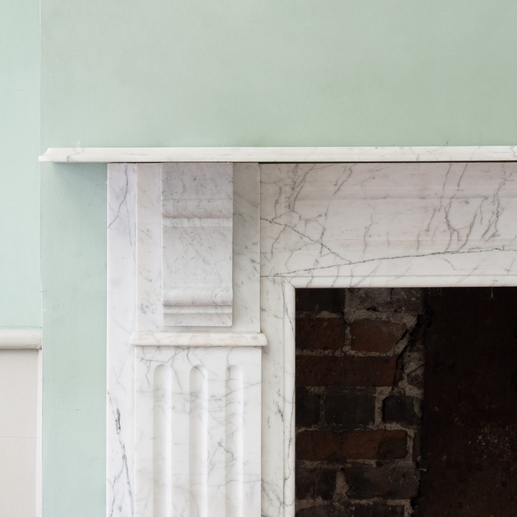 Edwardian pencil vein marble chimneypiece,-122224