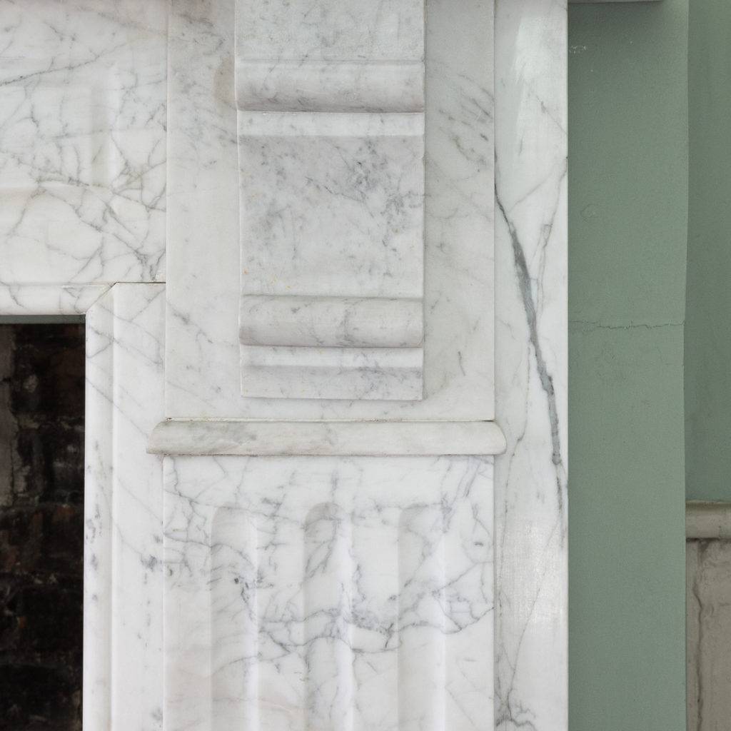 Edwardian pencil vein marble chimneypiece,-122220