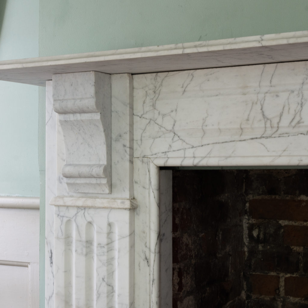 Edwardian pencil vein marble chimneypiece,-122222