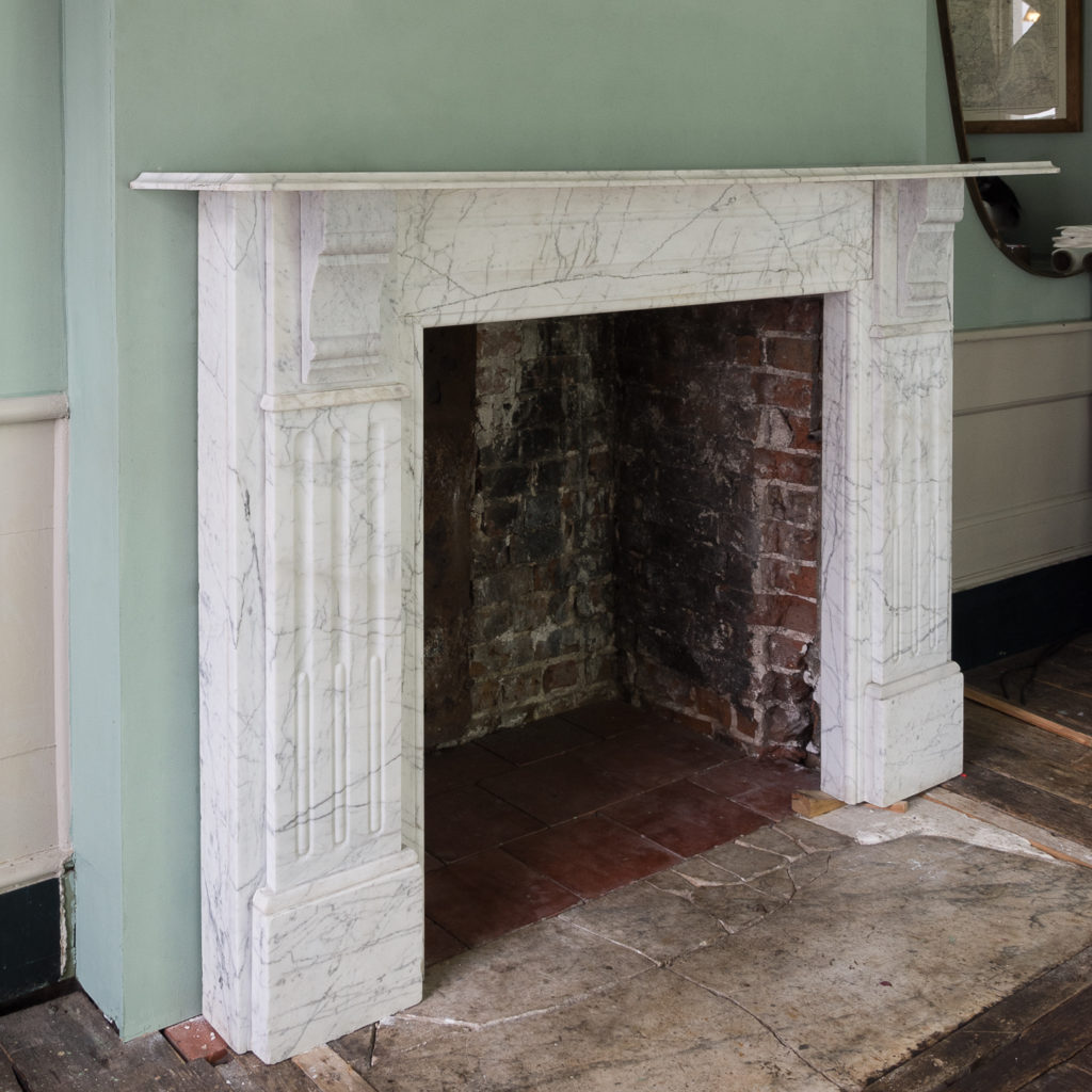 Edwardian pencil vein marble chimneypiece,-122219