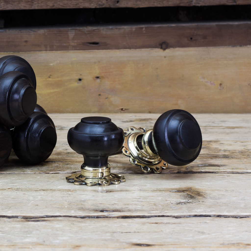 Aesthetic period lignum vitae door knobs,-122333