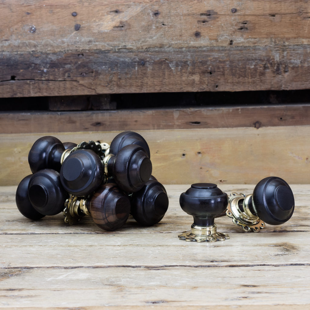 Aesthetic period lignum vitae door knobs,-0