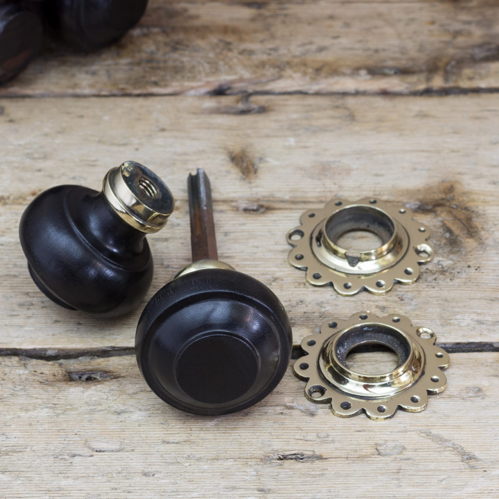 Aesthetic period lignum vitae door knobs,-122332