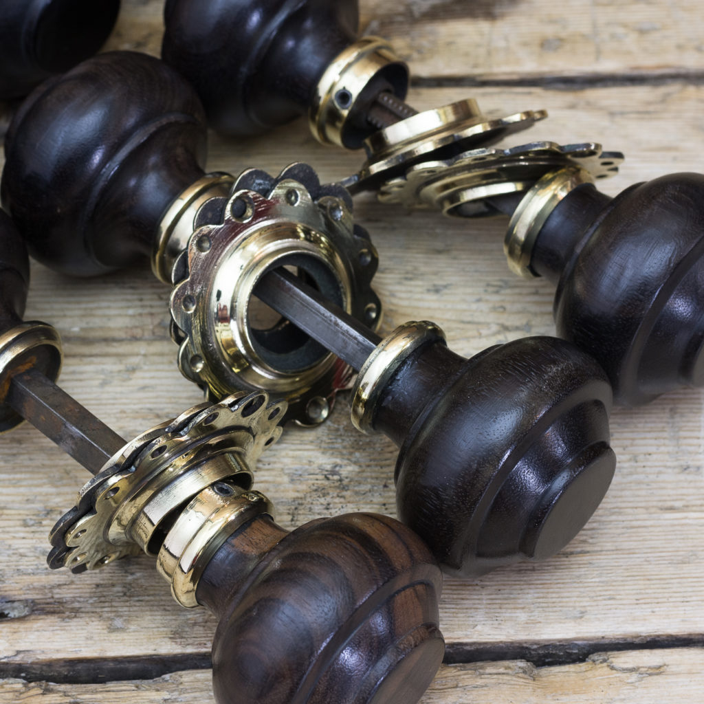 Aesthetic period lignum vitae door knobs,-122327