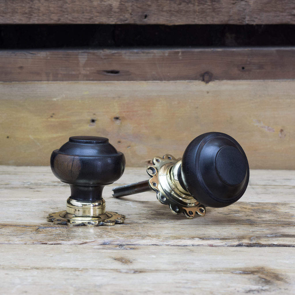 Aesthetic period lignum vitae door knobs,-122325