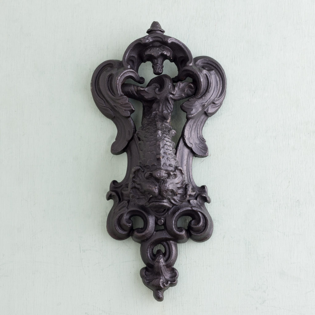 Victorian cast iron door knocker,-0