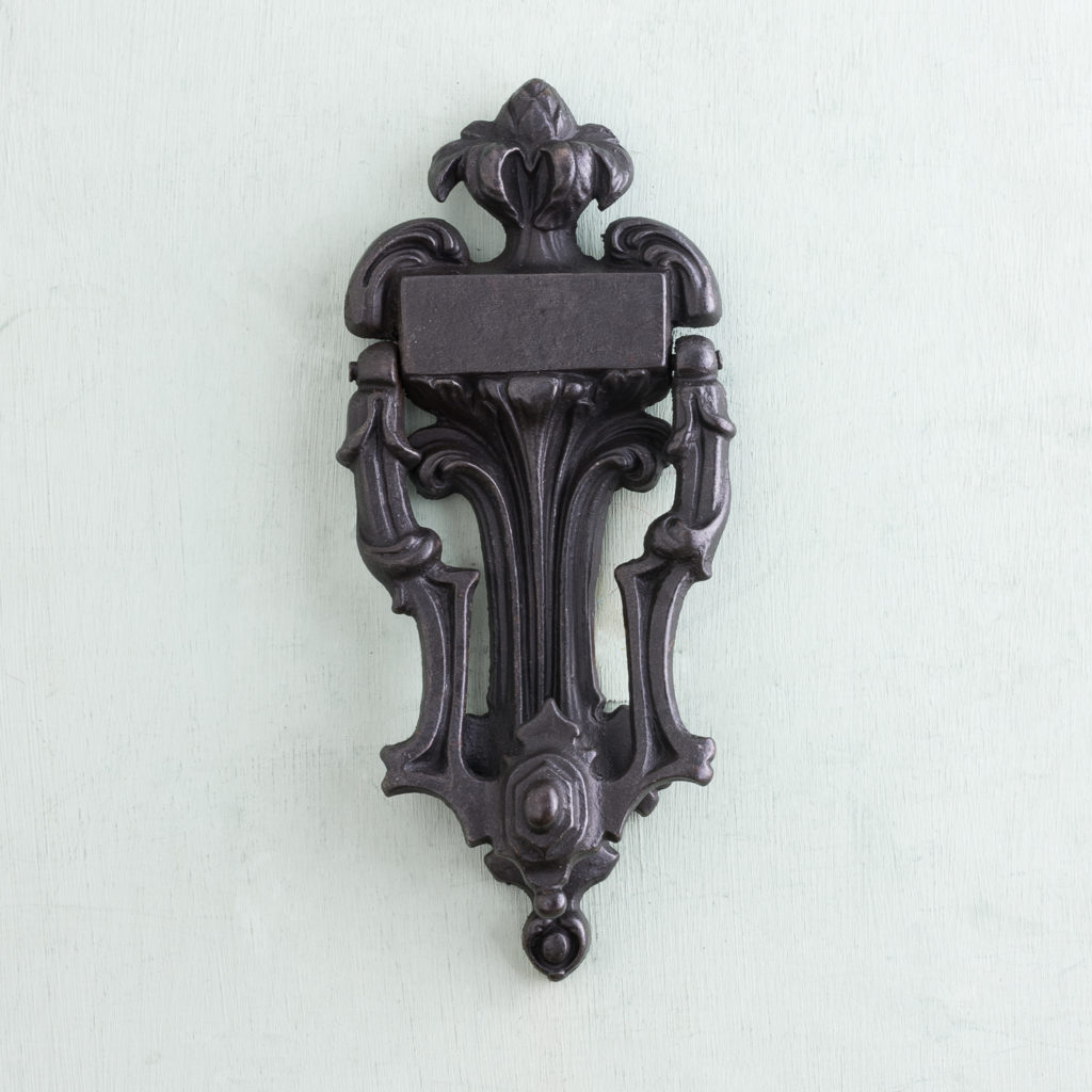 Victorian cast iron door knocker,-0