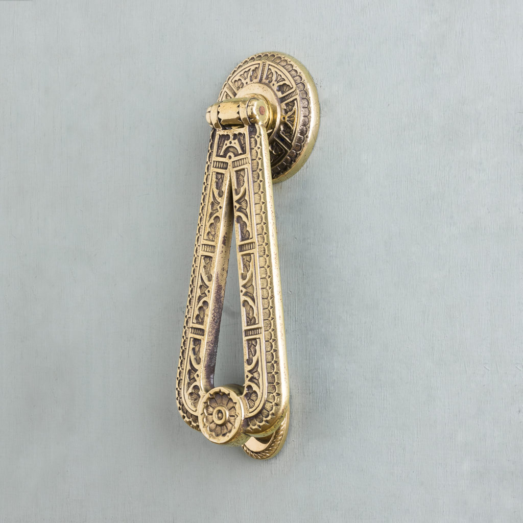 Aesthetic period brass door knocker,-122269