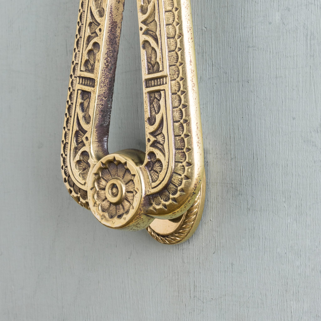 Aesthetic period brass door knocker,-122272