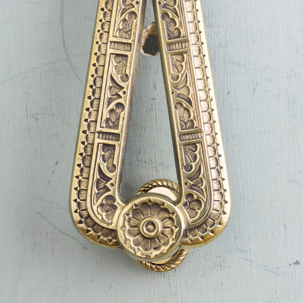 Aesthetic period brass door knocker,-122268