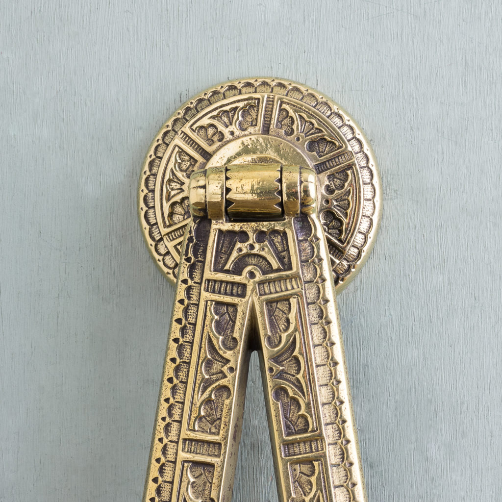Aesthetic period brass door knocker,-122273