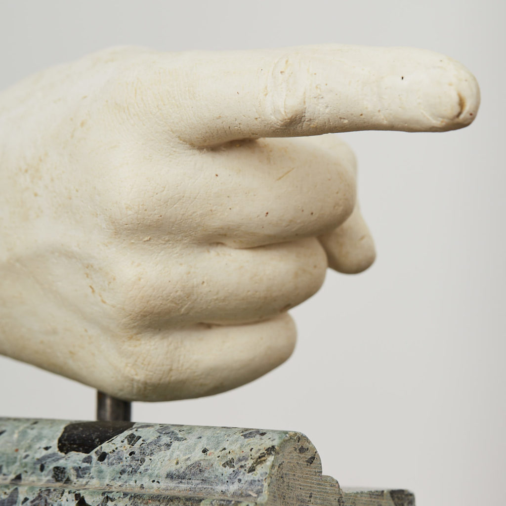 Plaster cast pointing hand,-122889