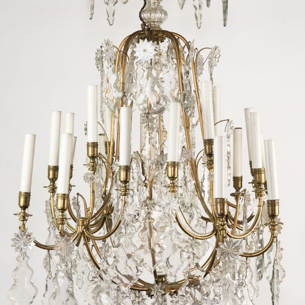 French early twentieth century gilt-metal sixteen light chandelier,