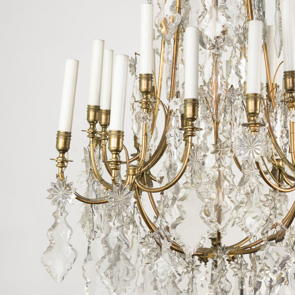 French early twentieth century gilt-metal sixteen light chandelier,