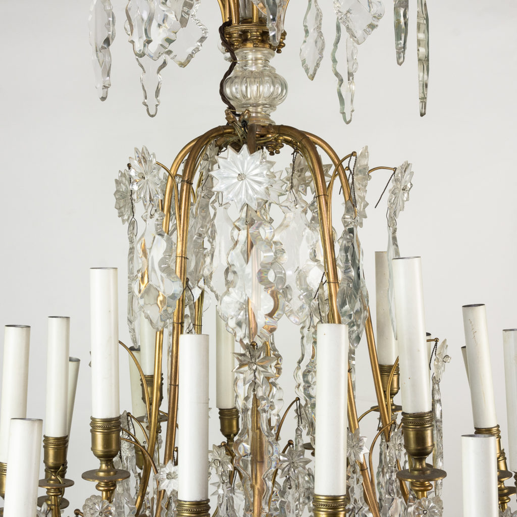 French early twentieth century gilt-metal sixteen light chandelier,-123124