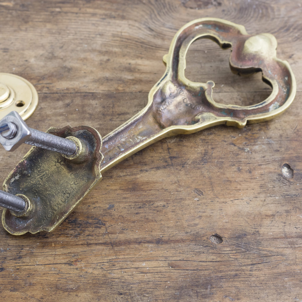 Nineteenth century brass door knocker,-122475