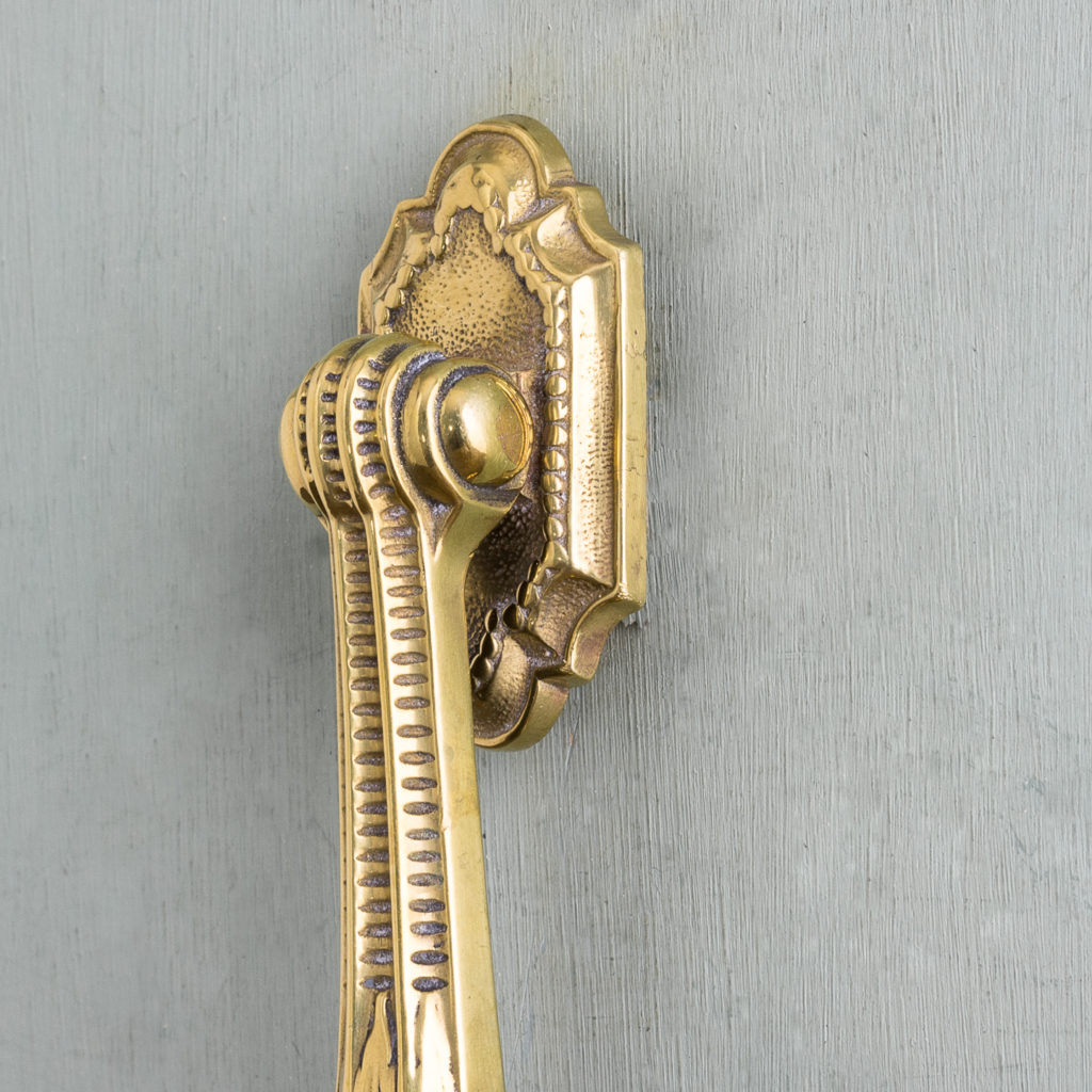 Nineteenth century brass door knocker,-122473