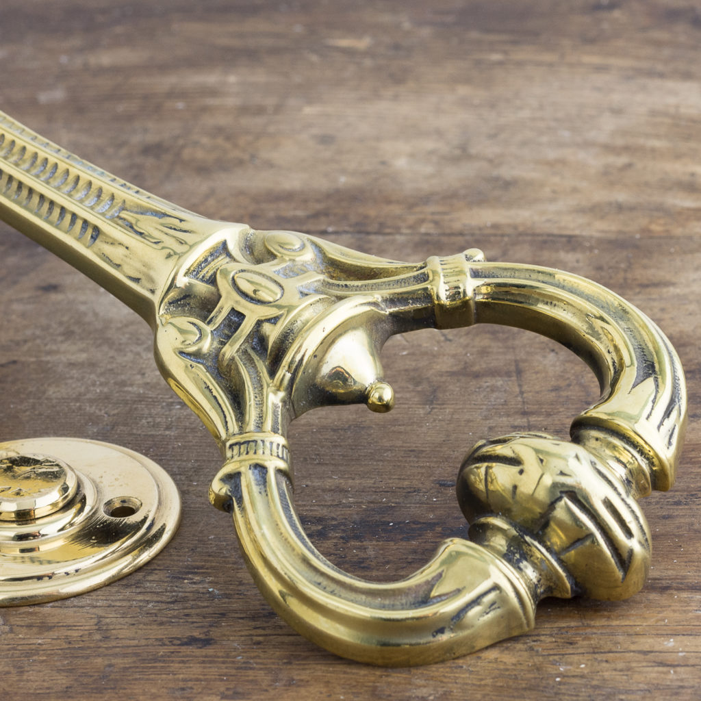 Nineteenth century brass door knocker,-122474