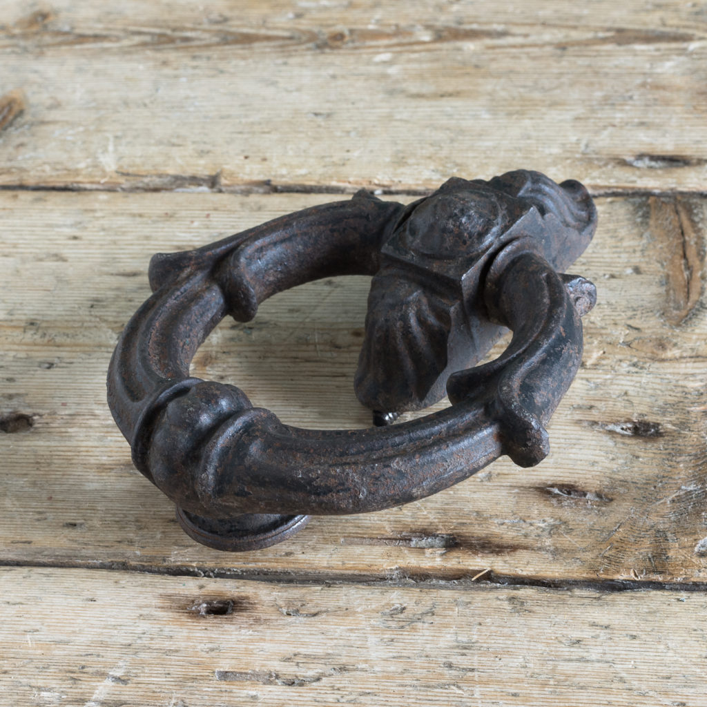 Substantial eary-nineteenth century cast iron door knocker,-122491
