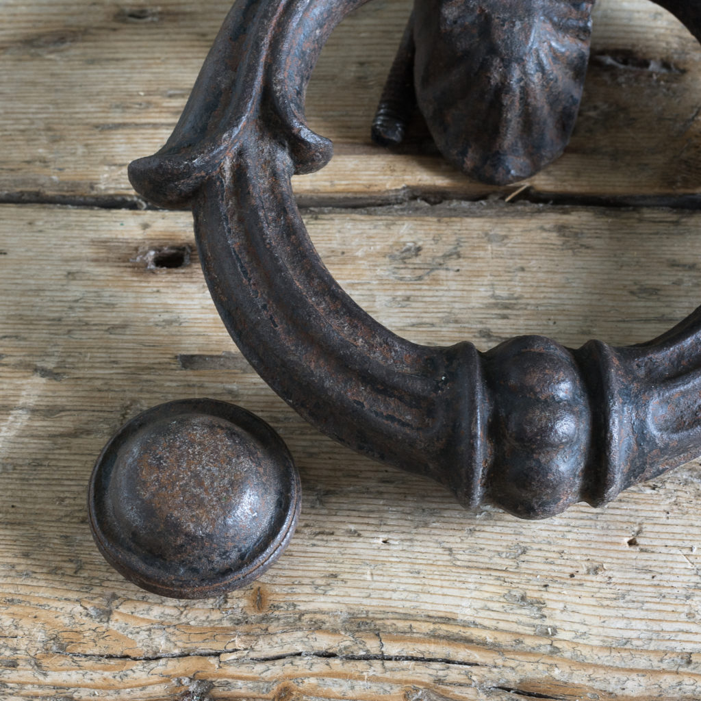 Substantial eary-nineteenth century cast iron door knocker,-122488