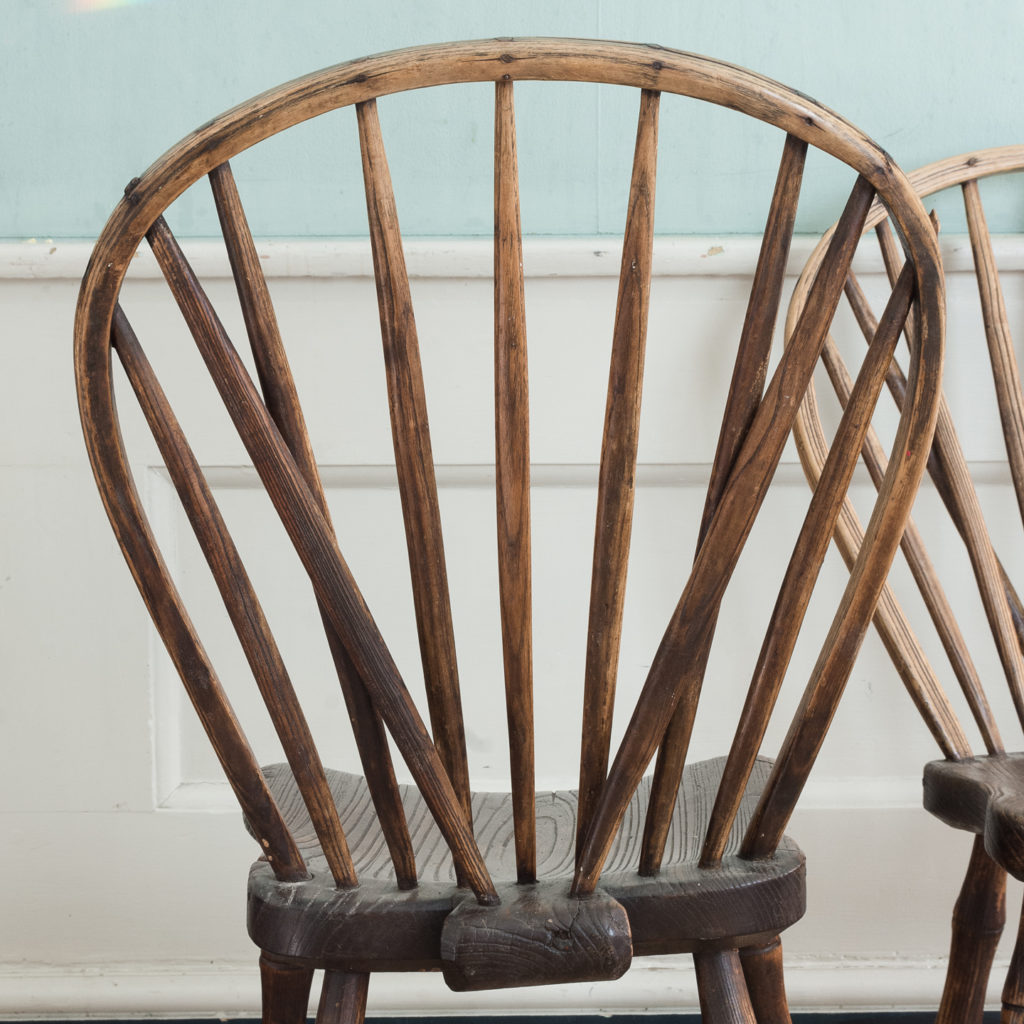 Pair of early nineteenth century Windsor side chairs, -122545