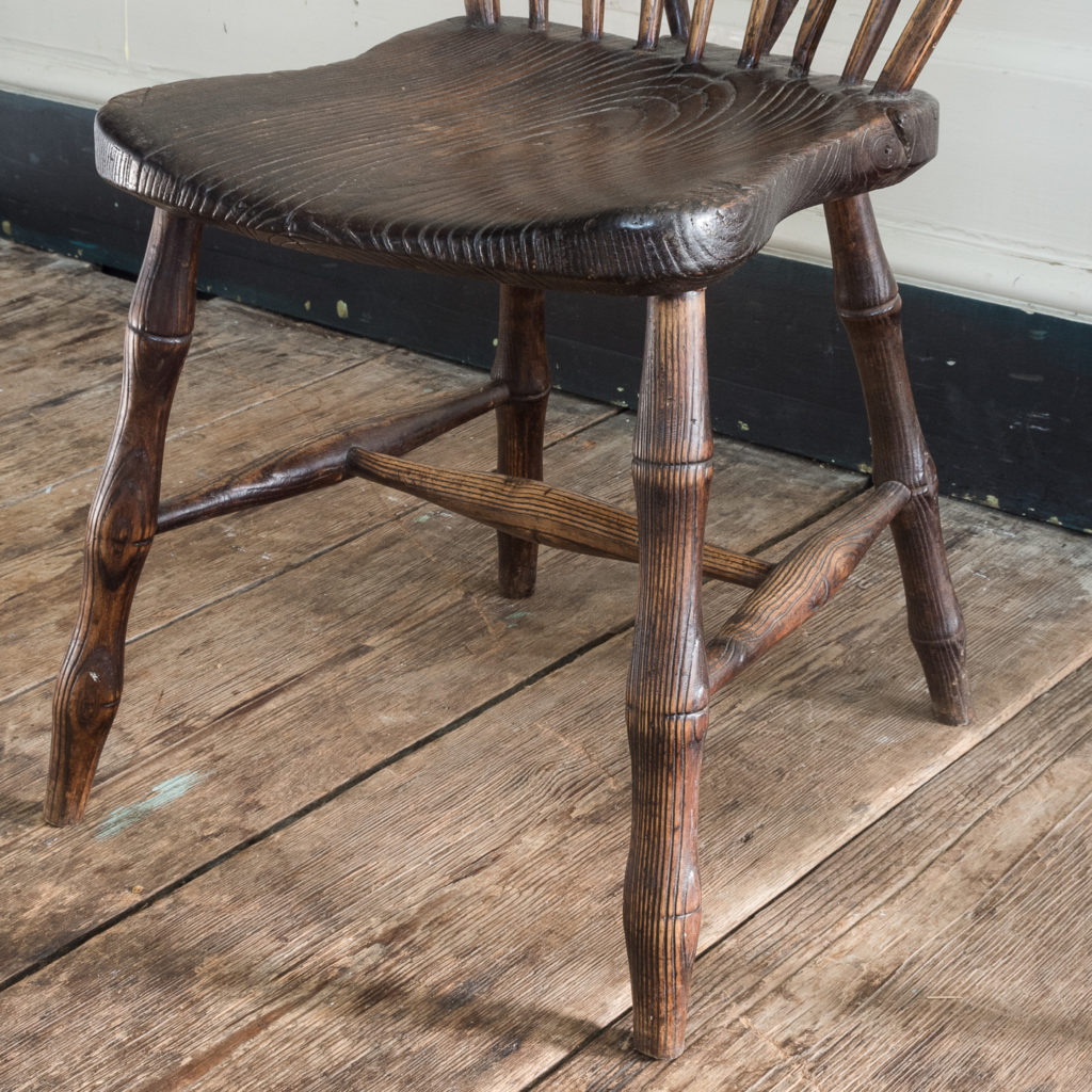 Pair of early nineteenth century Windsor side chairs, -122548