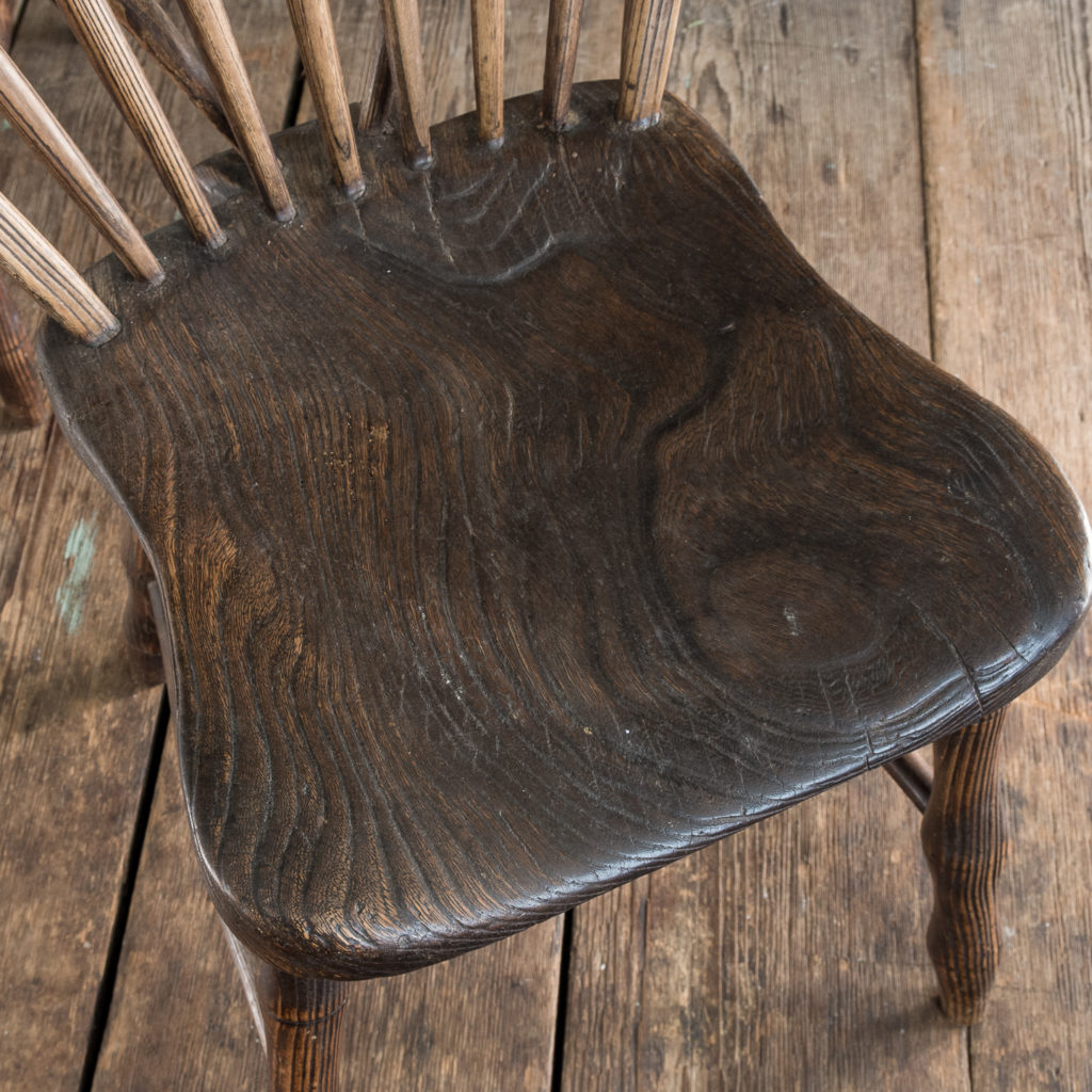 Pair of early nineteenth century Windsor side chairs, -122534