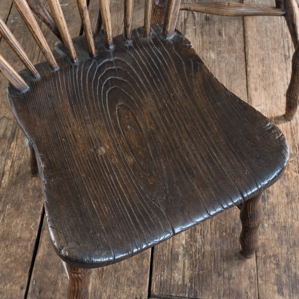 Pair of early nineteenth century Windsor side chairs, -122537