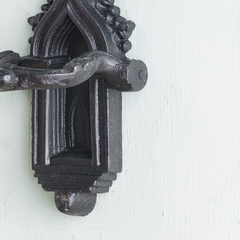 Victorian Gothic cast iron door knocker,-123166