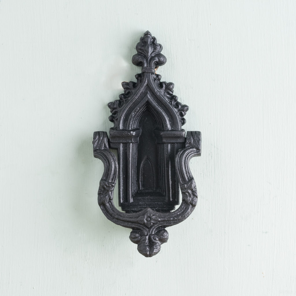 Victorian Gothic cast iron door knocker,