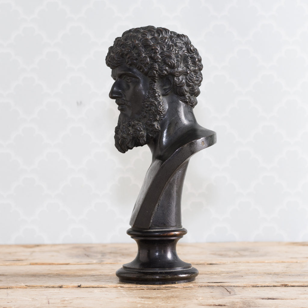 Italian mid-nineteenth century bronze bust of Lucius Verus,