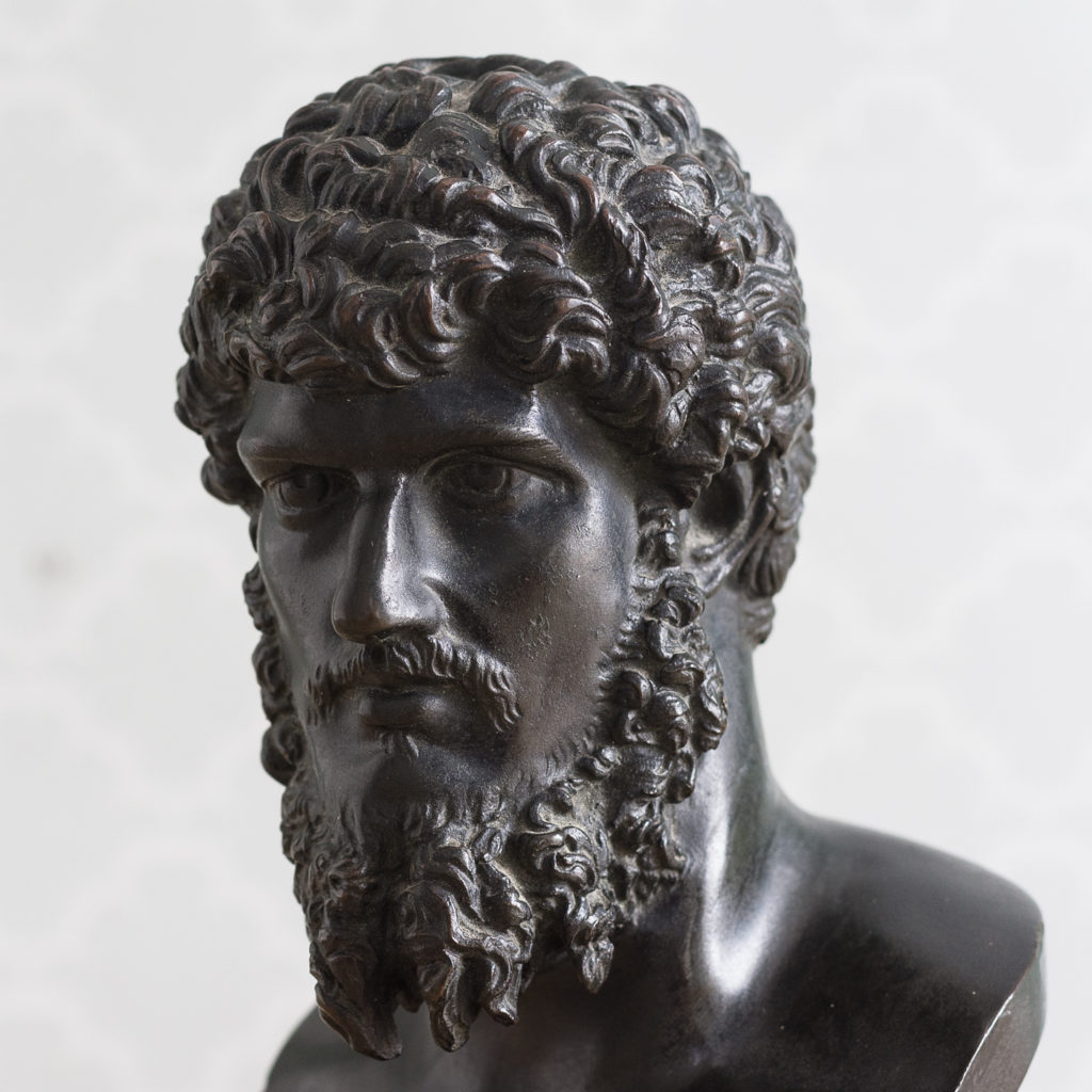 Italian mid-nineteenth century bronze bust of Lucius Verus,